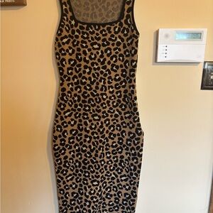 Leopard Print Sleeveless Dress